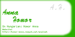 anna homor business card